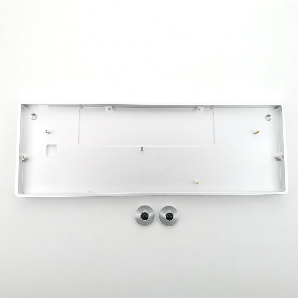 IDOBAO GH60 Anodizing Aluminum CNC Case For 60% Mechanical Gaming Keyboard Compatible Poker2 Pok3r Faceu 60 With ALU Feet: Silver