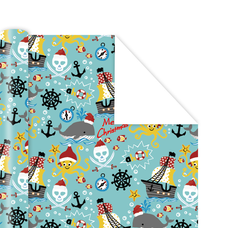 10pcs Christmas Wrapping Paper Cartoon Box Packaging Flower Wrapping Paper: 5