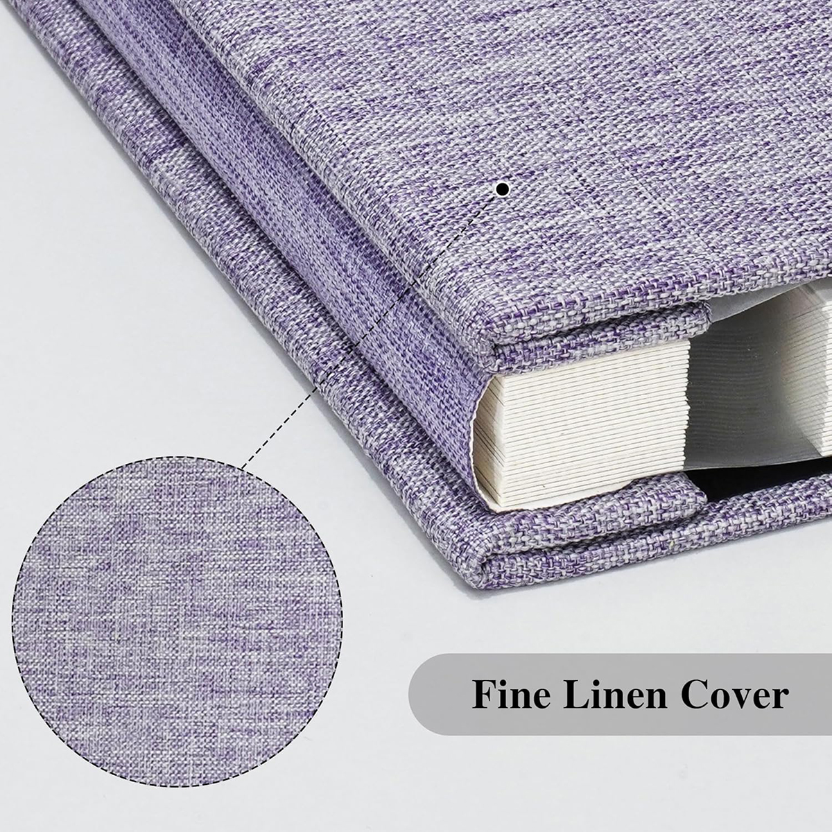 DIY linen scrapbook small photo album with self-adhesive pages, capable of holding 4x6 and 2x3 pictures, equipped with picture d