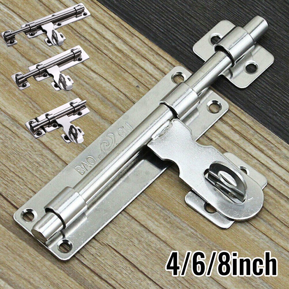 Tool Slide Bolt Gate Latch 1* Silver Slide Bolt Lock Gate Latch Stainless Steel 1pcs 1x