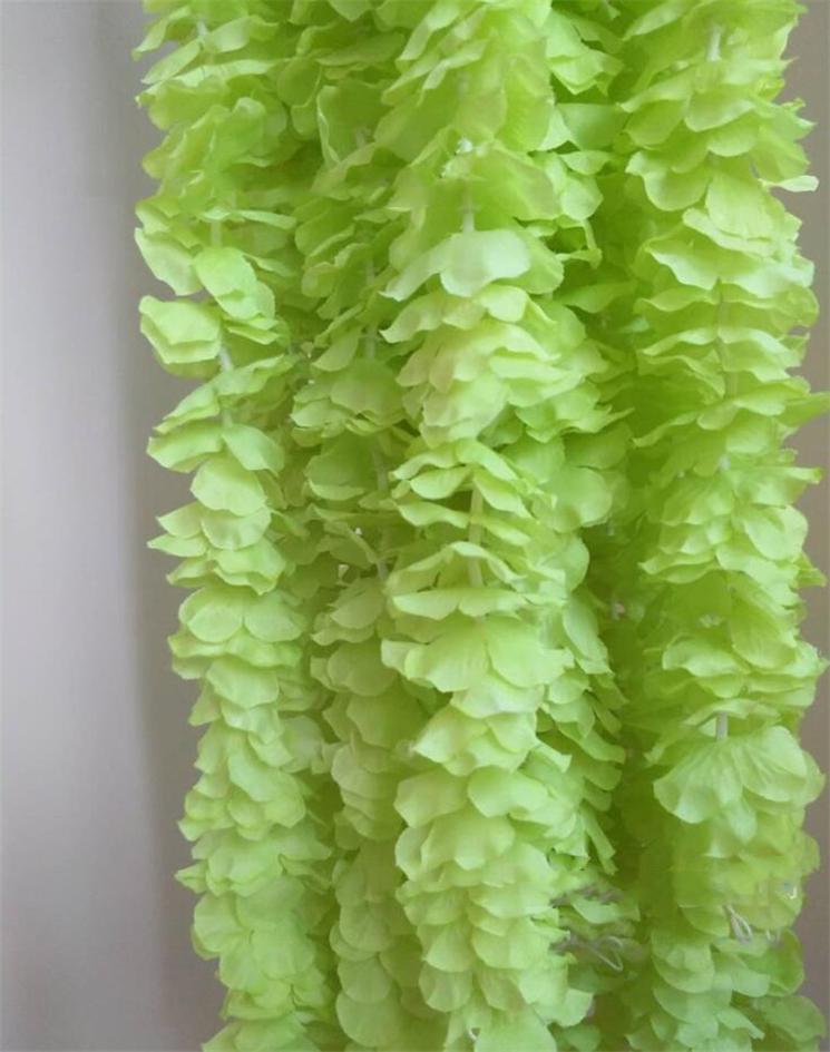 10 stk 39 tommer kunstig silke blomst blåregn 20 farver vin rattan til hjemmet bryllup centerpieces dekorationer buket: 4
