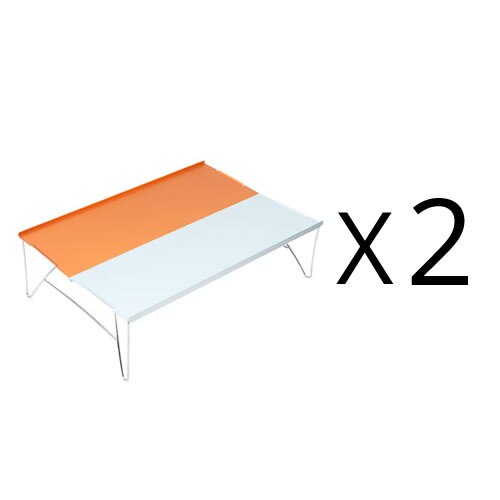 2 stk foldebord camping mini bord folde aluminiumslegering kompakt letvægts mobilbord: 05