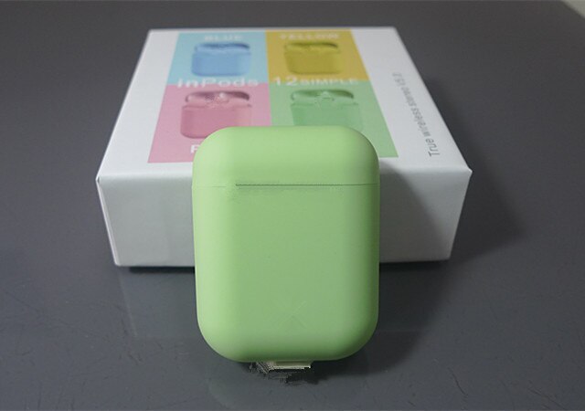 Macaron Inpods 12 UP Version Touch Key Matte Wireless Bluetooth 5.0 Headphones Stereo Earphones Earbuds i11 i12 Tws for Xiaomi: green with box