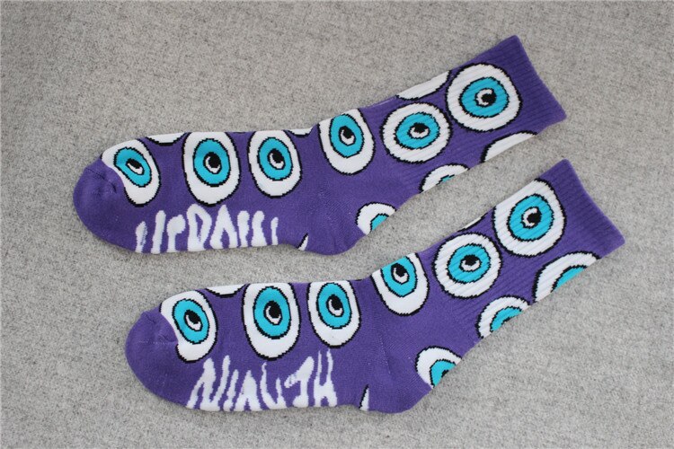 Länsimainen tyyli kirje leipuri painatus sukat nilkka onnellinen kompressio syksy talvi paksu funky miehet naiset puuvilla loafer kalsetiinit: 2