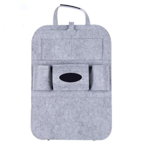 Universelle Wasserdichte Auto Rücksitz Organizer Lagerung Tasche Multifunktionale Humanisierte Lagerung Tasche Filz Abdeckungen Zurück Sitz Taschen: lightgrey