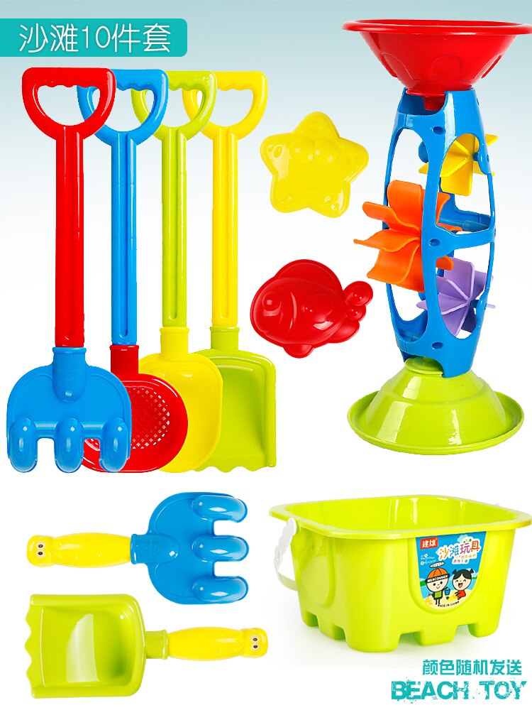 Giocattoli estivi da spiaggia per bambini Kit da bagno in filo Kit modello sabbia secchiello da spiaggia giochi stampo per sabbia Set di strumenti per bambini con tavolo CC50BT: VIOLA