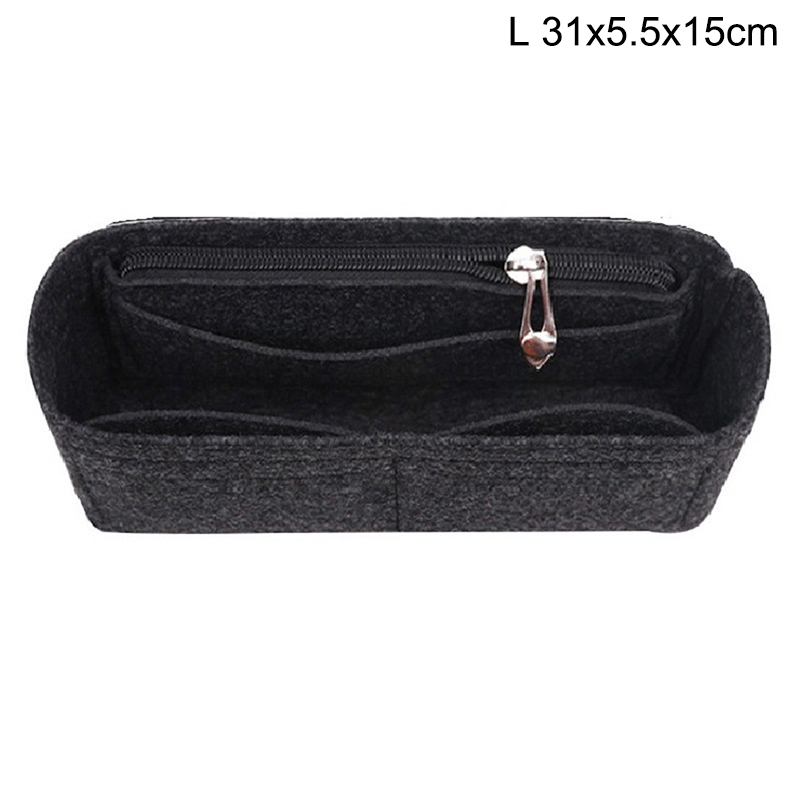 1PC Felt Insert Bag Organizer, Makeup Organizers, Liner Perfect for Brand Women's Handbags For And Cosmetic Bags: Blue