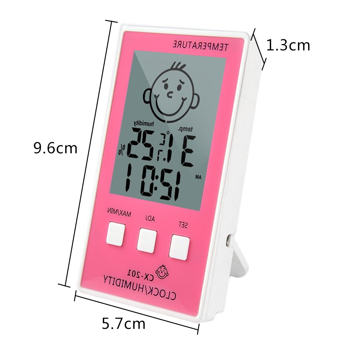 3 in 1 Digital Clock Temperature Hygrometer Logger Meter Thermometre Higrometre Indoor Thermometer for Baby Room/ Bathroom
