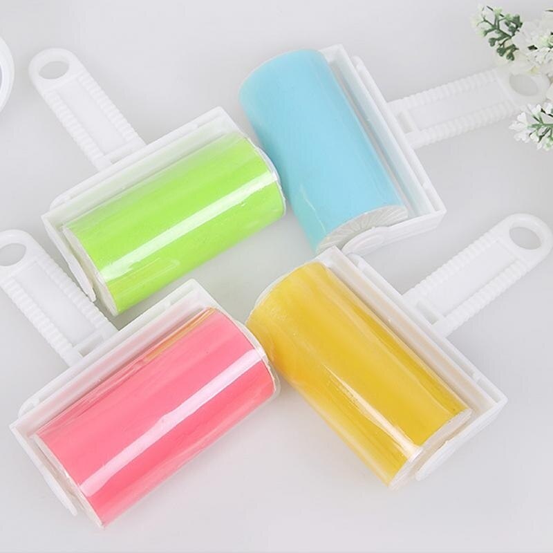 1 Pcs Willekeurige Kleur Wasbare Roller Cleaner Lint Sticky Picker Huisdier Haar Fluff Remover Brush Herbruikbare