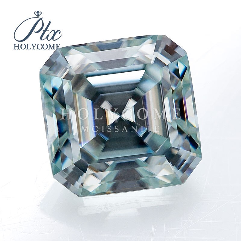 5.5X.5mm gorąca sprzedaż VS1 niebieski Asscher EX skaleczenie podawać próbnik diamentów Ⅱ luźny moissanit dostawca kamieni szlachetnych fabryka rozbić się sprzedaż
