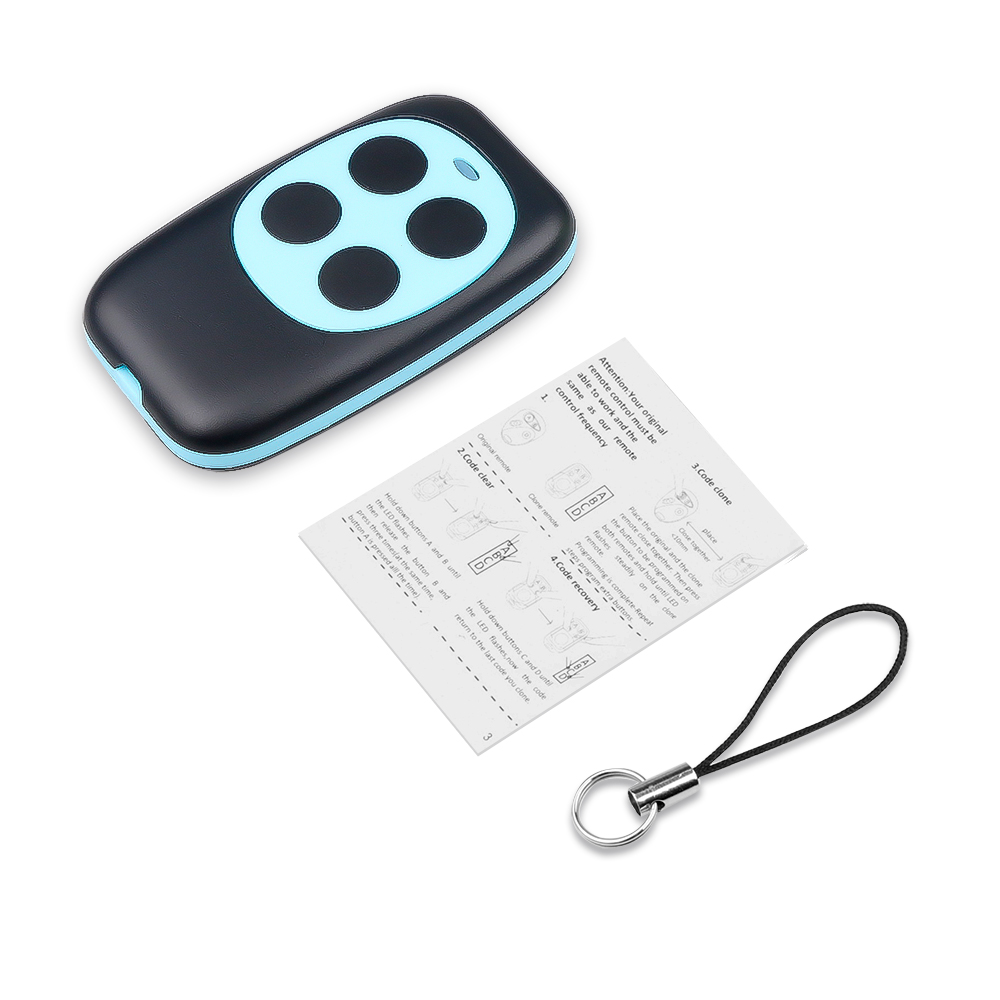 KEBIDU – télécommande sans fil 433.92Mhz, 4 boutons de clonage pour porte de Garage, ouvre-duplicateur de clé automatique
