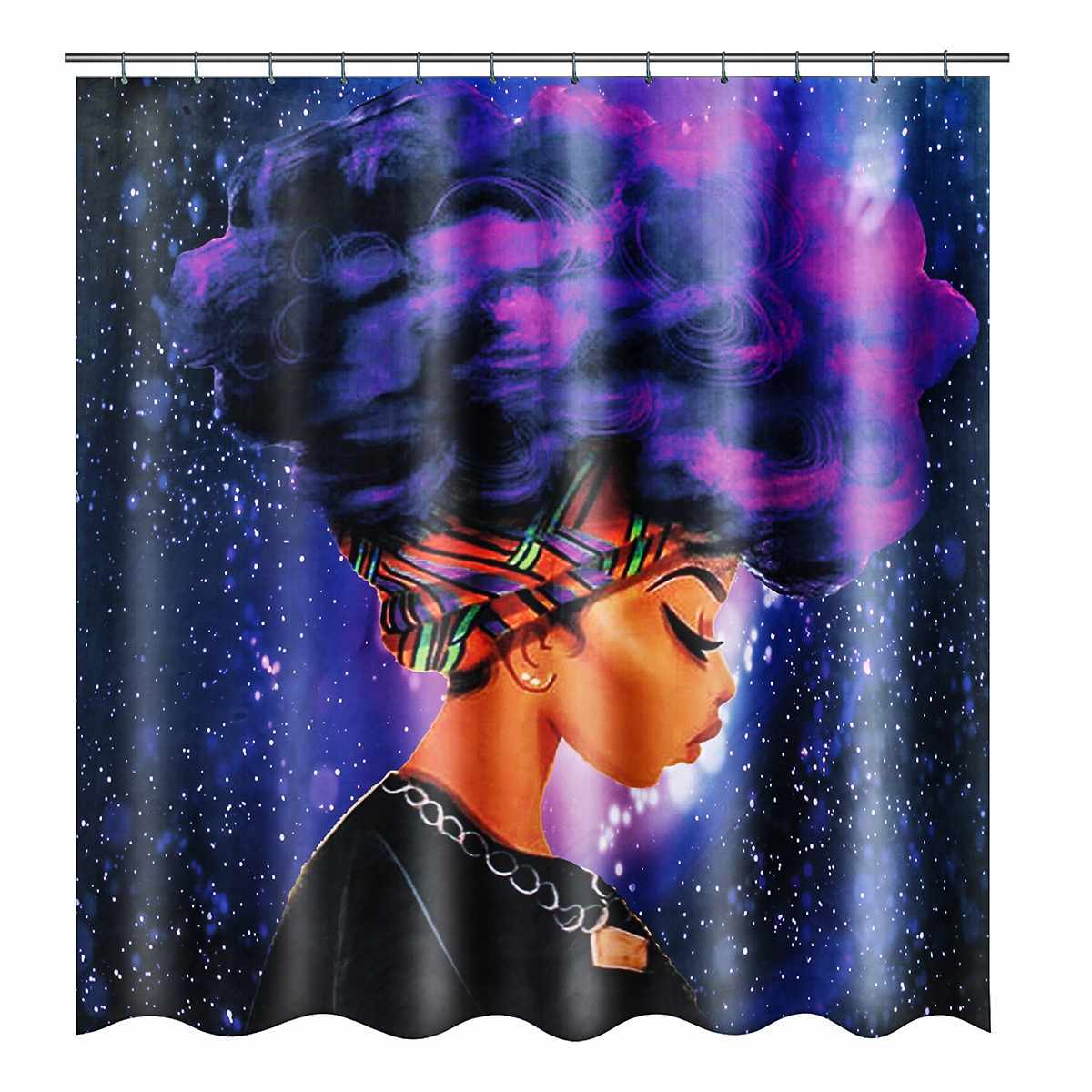 Afrikaanse Meisje Douchegordijn Creatieven Patroon... Grandado