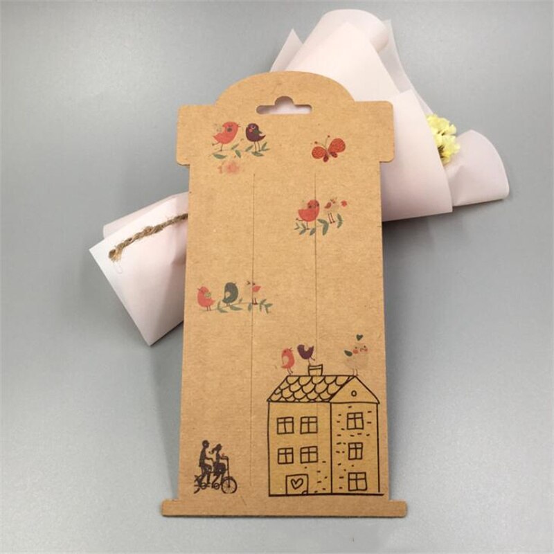 20pcs 16x8cm Hair Clip Bow Cardboard Display Card Labels Paperboard for Small Business Jewelry Stand Holder Packaging Organizing