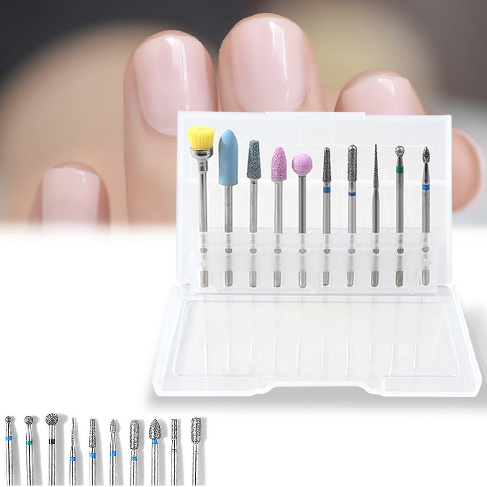 Nail art verktøy tilbehør fresebor manikyr pleie polish fil bits sett nyttige verktøy fjern cuticle cleaner multifunksjonell