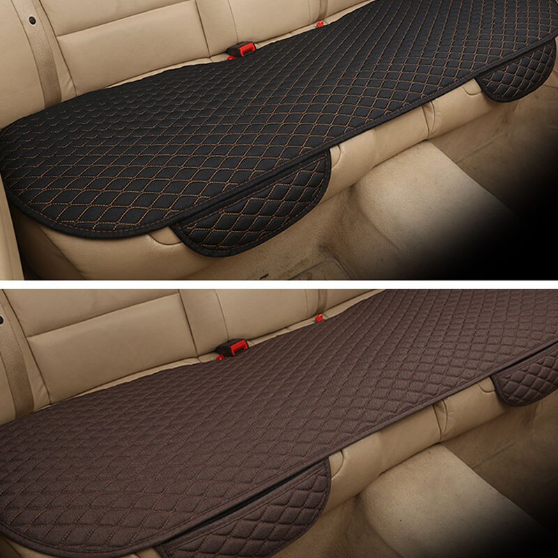 KANGLIDA Flax Car Seat Cover Protector Front Rear Seat Back Cushion Pad Mat with Backrest for Auto Automotive interior Truck Suv