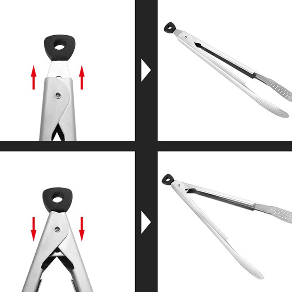 Edelstahl Lebensmittel BBQ Grill Kochen Steak Zange Locking Clip Küche Kochgeschirr Edelstahl Lebensmittel Clip