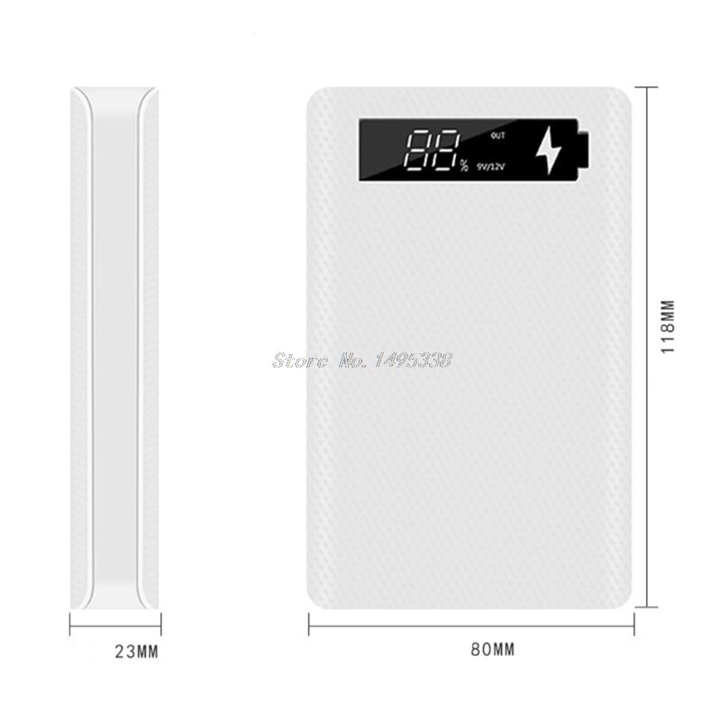 QC3.0 PD Quick Charge LCD Display DIY 5x18650 Battery Case Power Bank Shell Portable External Box without Battery