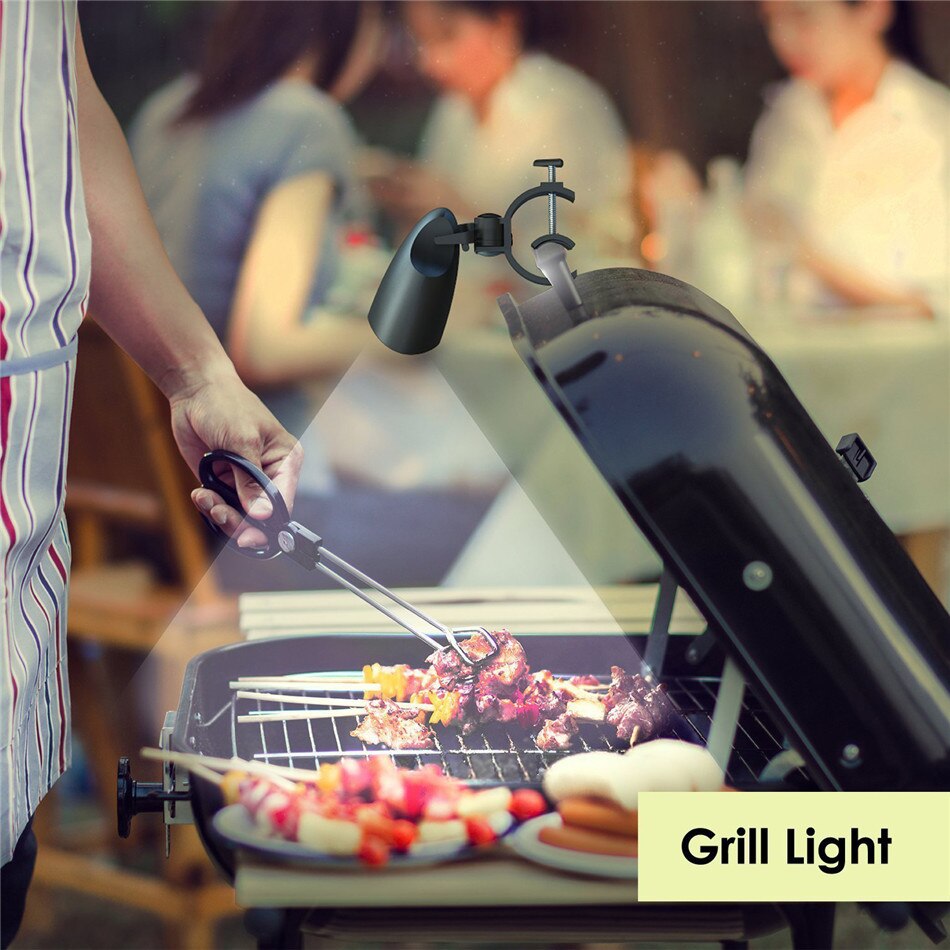 Vogvigo säädettävä 10 led bbq grilli grilli valo ulkokahva kiinnike pidike leirivalo grilli grillaus ulkona lisävaruste