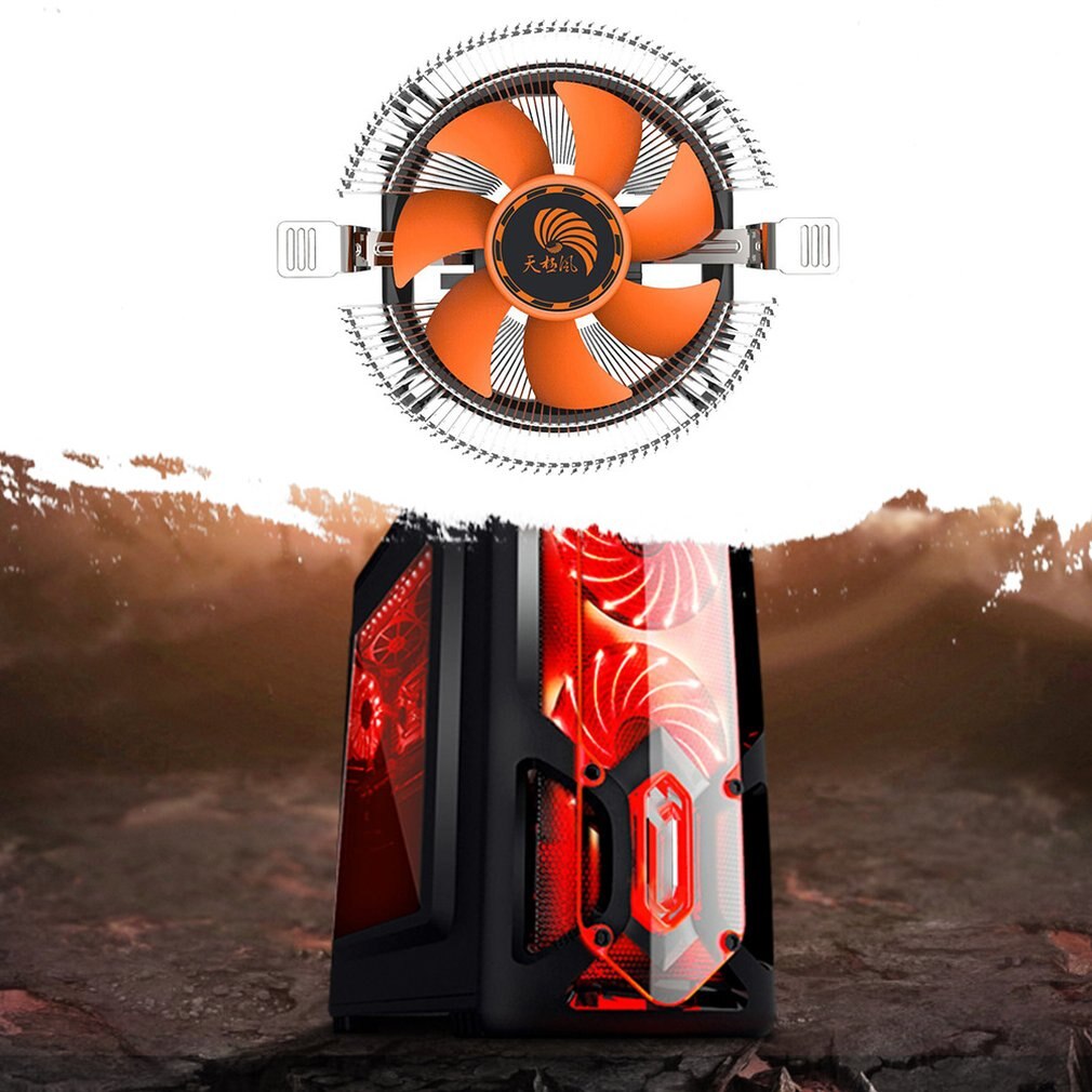 100Mm Stille Ventilator Koeling Desktop Computer Pc Aluminium Heatsink Cpu Koeler Voor Lga 775 1150 1155 1156 Amd Of 1366