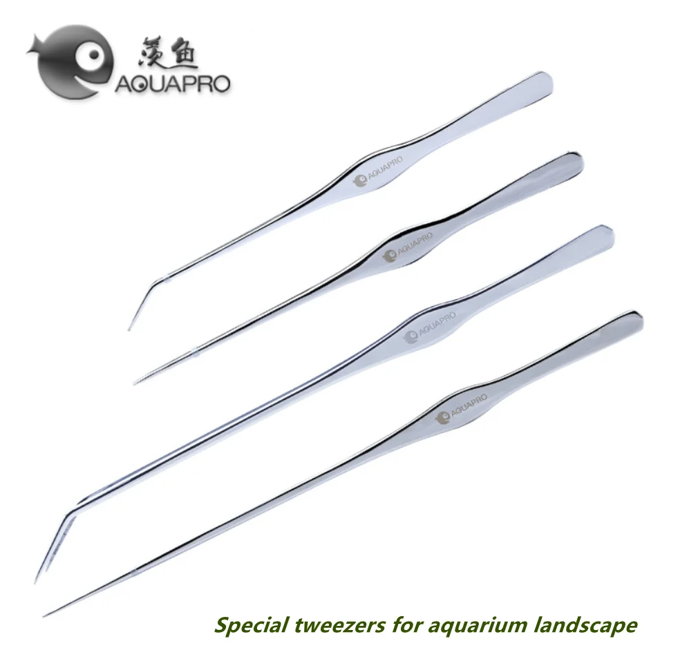 Aquarium Pflanzen pinzette biegen aquatische Aquapro 25cm 33cm Klasse 1 Spiegel oberfläche Edelstahl nie Rost Aquarium Werkzeuge