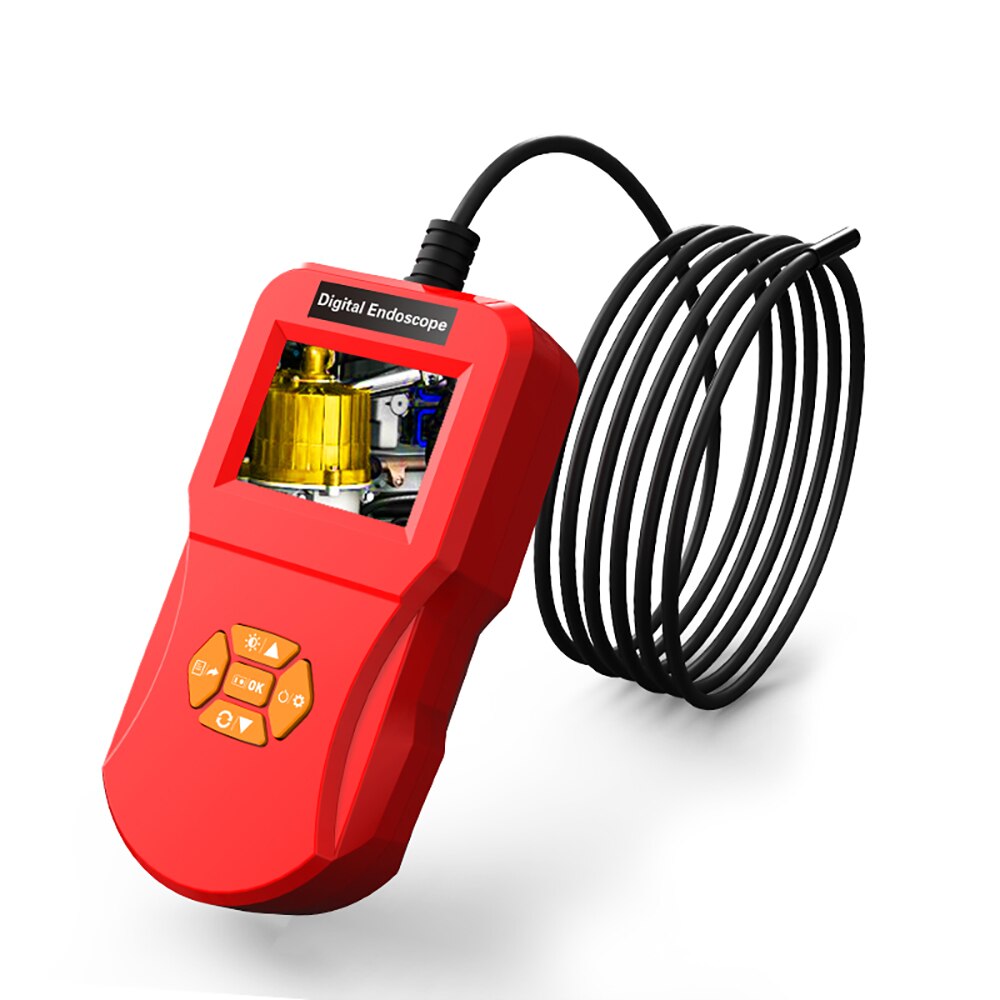 Abedoe 2.4 inch industriële endoscoopcamera 720p inspectiecamera voor autoreparatiegereedschap harde buis draagbare auto-endoscoop