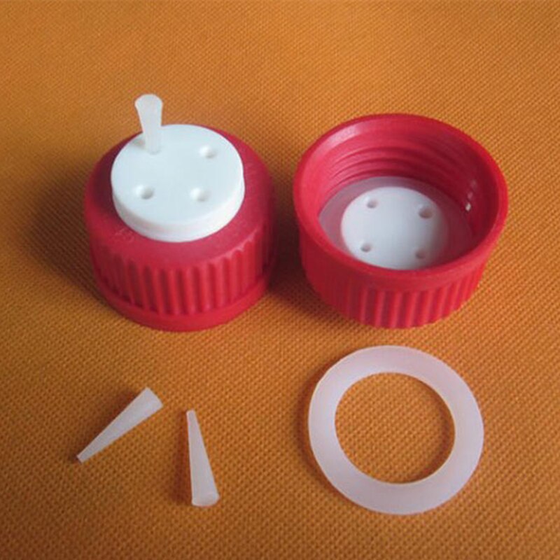 500ML Mobile phase solvent bottle, Special bottle for liquid chromatography,500ml Blue cover transparent reagent bottle