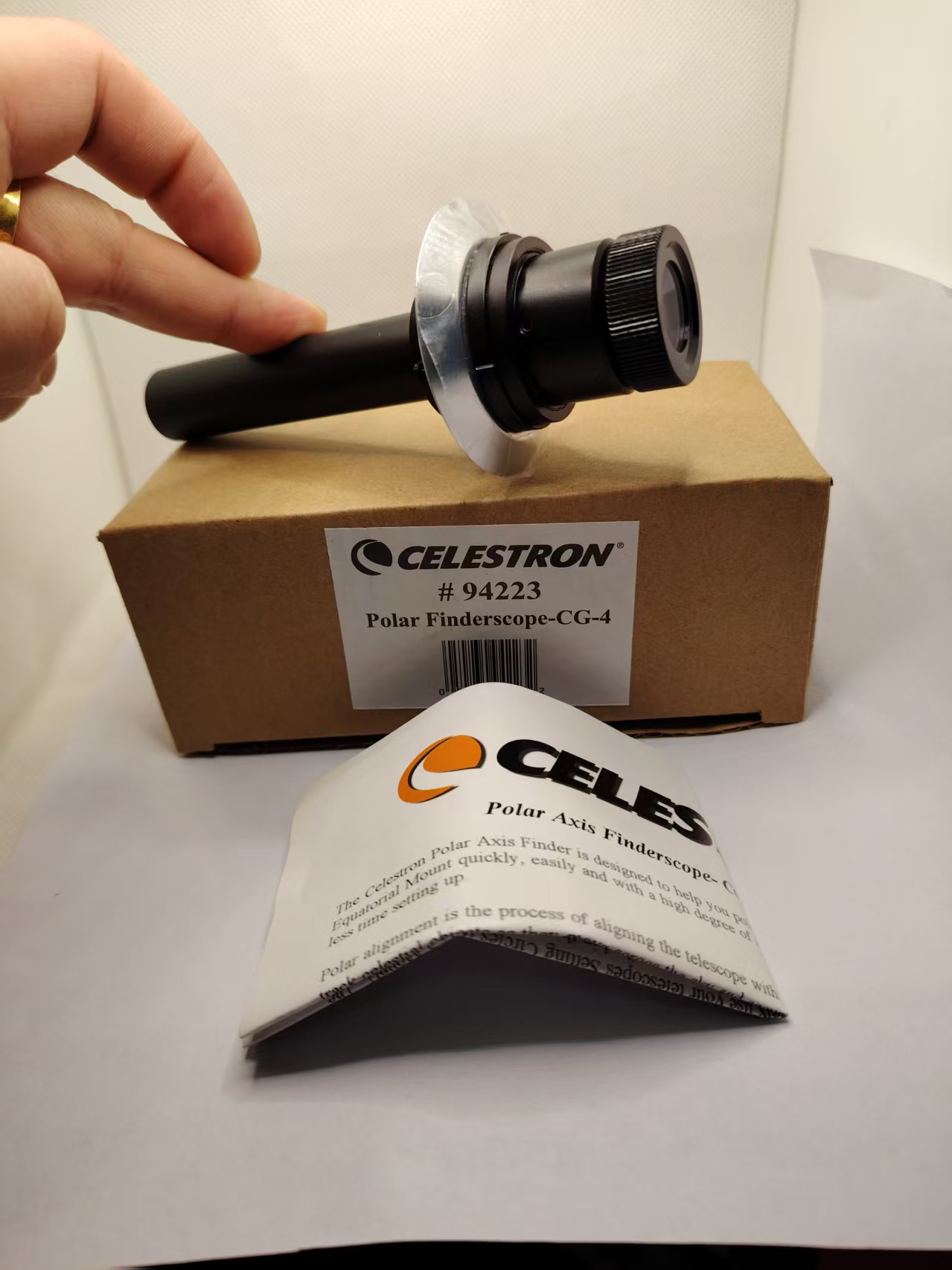 Celestron CG4 equatorial mount and sky-watcher EQ3D equatorial mount polar axis mirror, #93223