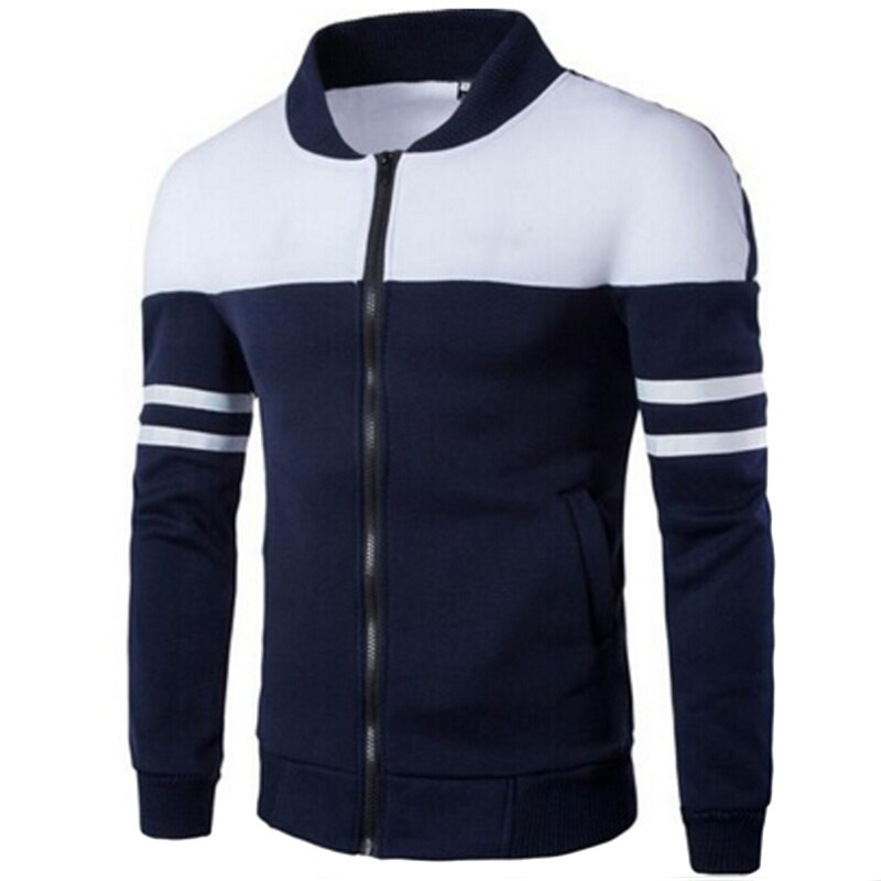 Man Sport Jas Sportwear Mannen Golf Jassen Jas Gestreepte Patchwork Slim Fit Jacket Plus Size M-4XL Running Jassen Voor Mannelijke