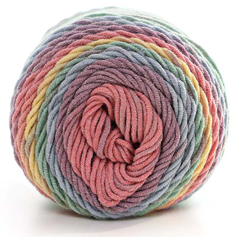 4 -sektionsfärgning mellantjock mjölkbomull mjukt babygarn för handstickning 50g/- kulor virkad babyulltråd