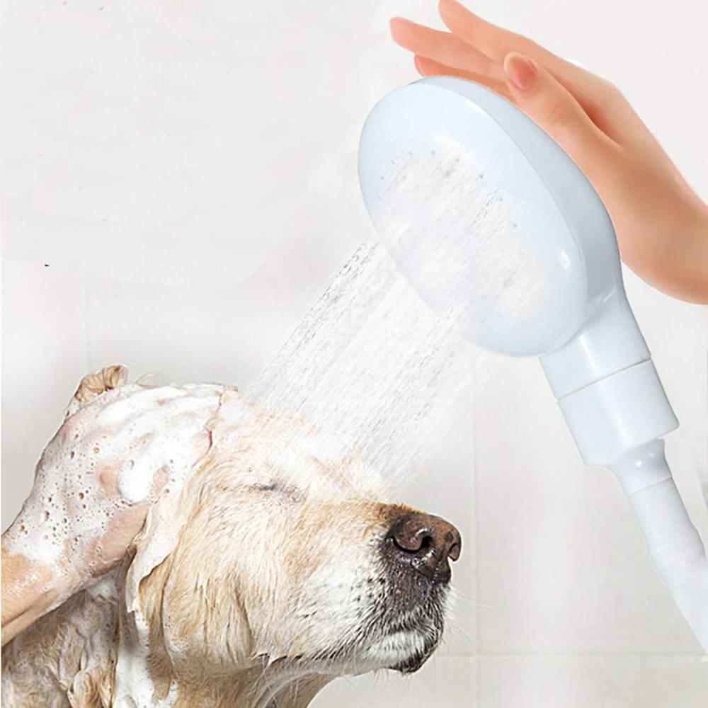 Kæledyrsbadeværktøj behageligt brusebad afløb værktøjslange rengøring vask badesprøjter hund kat børste kæledyrsudstyr høre