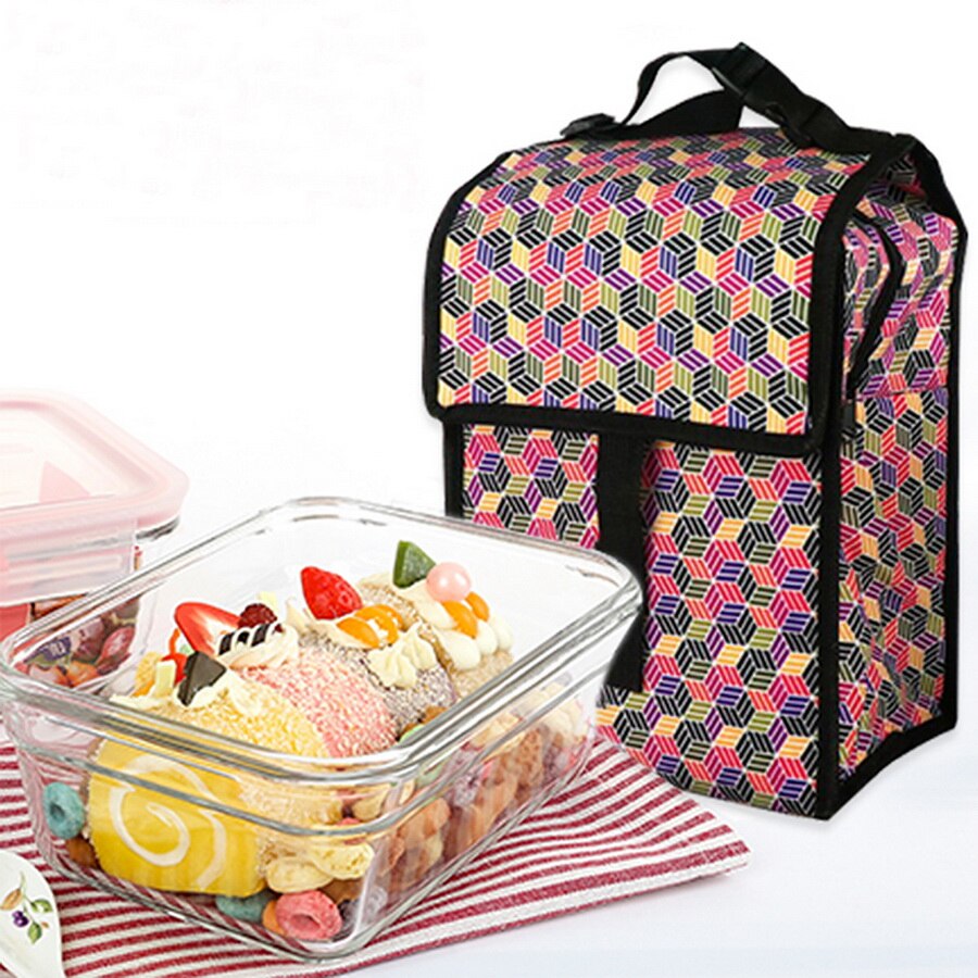 Draagbare Lunch Koeltas Vouwen Isolatie Picknick Ijs Voedsel Thermische Zak Drinken Carrier Geïsoleerde Zakken Voedsel Levering Zak