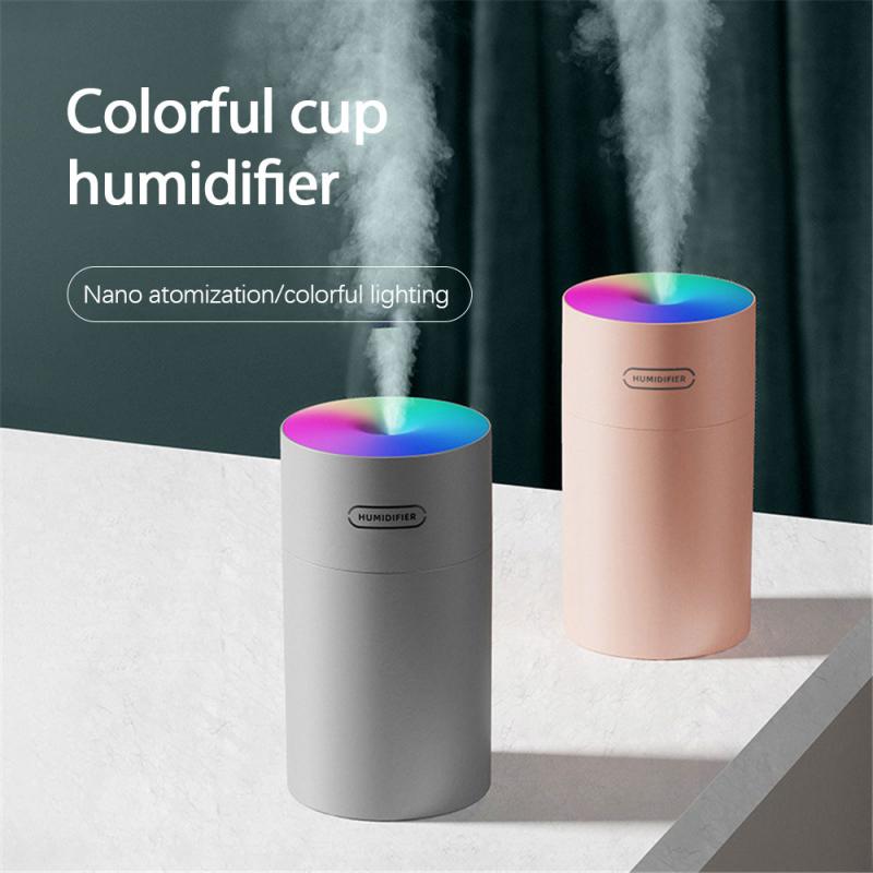 270/300ml Air Humidifier Ultrasonic Aroma Essential Oil Diffuser Mini USB Cool Mist Maker Aromatherapy With Colorful Light