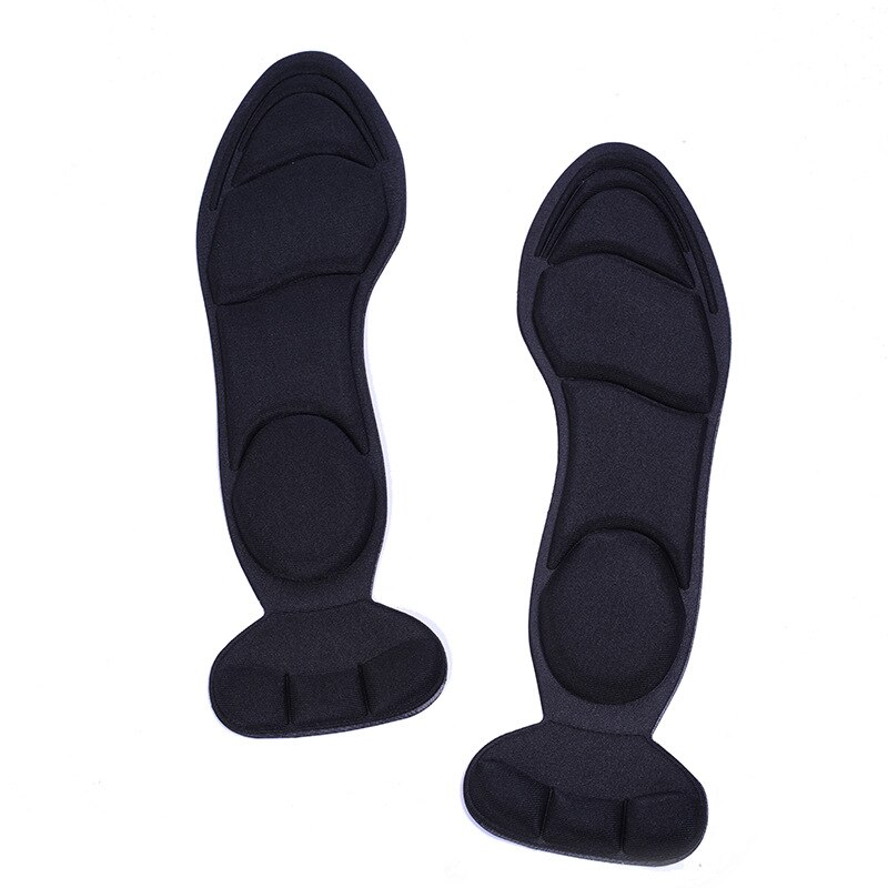 2 stk indersål pad indsætter hæl stolpe tilbage åndbar anti-slip til høj hæl sko best -wt høj hæl sko indlægssåler memory foam: Sort