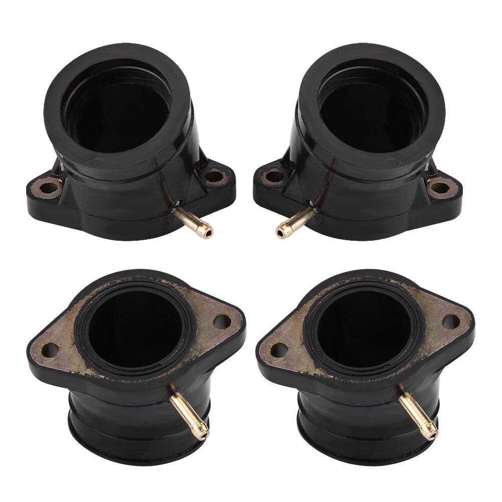 4Pcs Motorcycle Black Plastic Carburetor Manifold Intake Adapter Joint Boot for YAMAHA XJ1100 XS1100 XS1100L