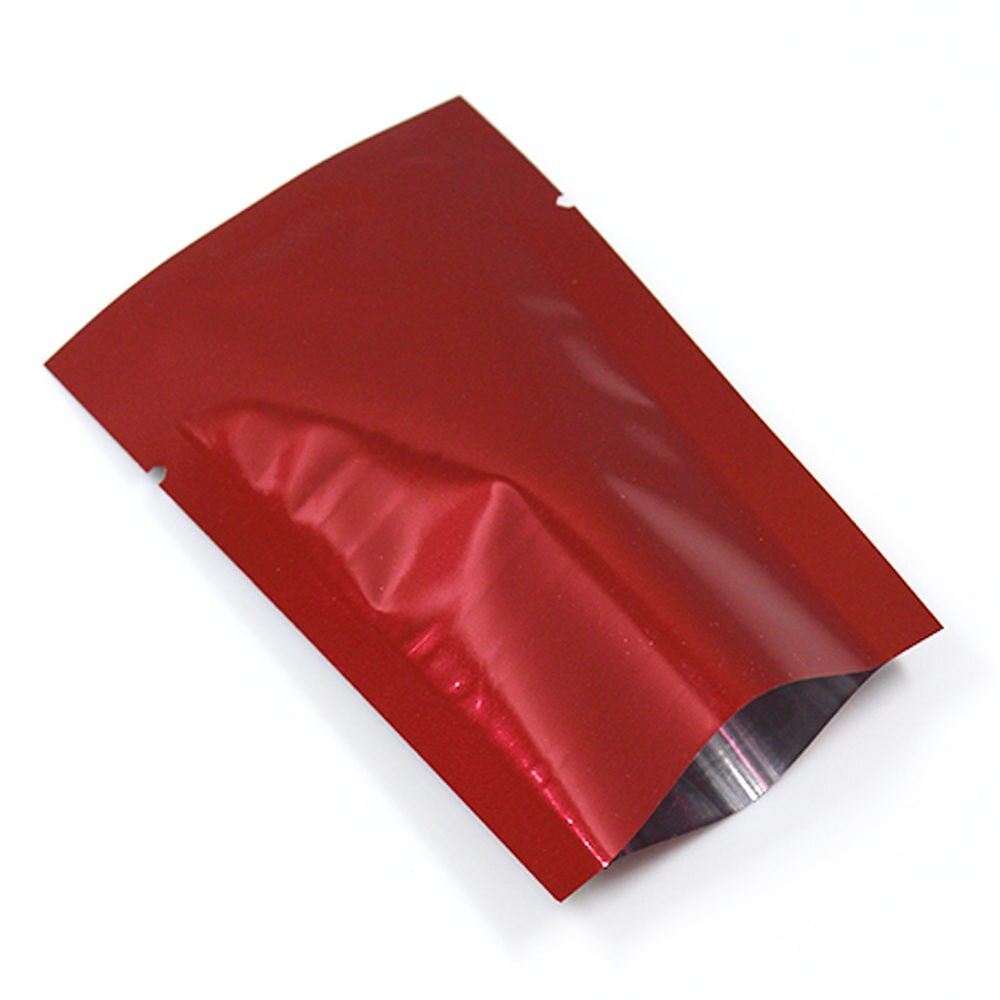 300Pcs 6x9cm Bunte Aluminium Folie Verpackung Tasche Snack Kaffee Lagerung tasche Lebensmittel Grade Mylar Pouch Open top Wärme Dichtung Vakuum Tasche: Red
