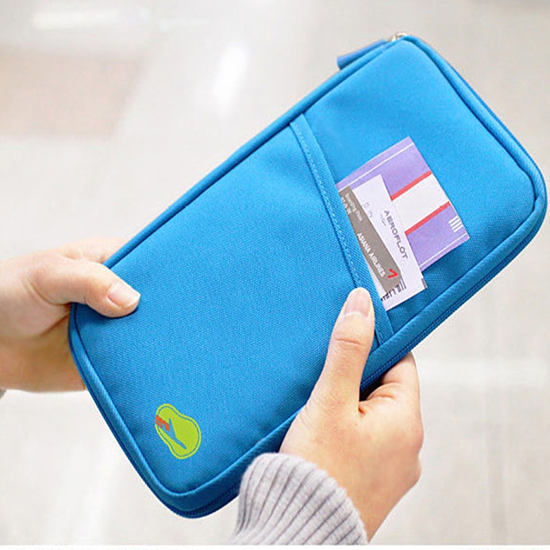 1pcs Folder Document Bag Multi Functional Long Paragraph Ticket Holder Printing Card Package Travel Passport File Package Zipper