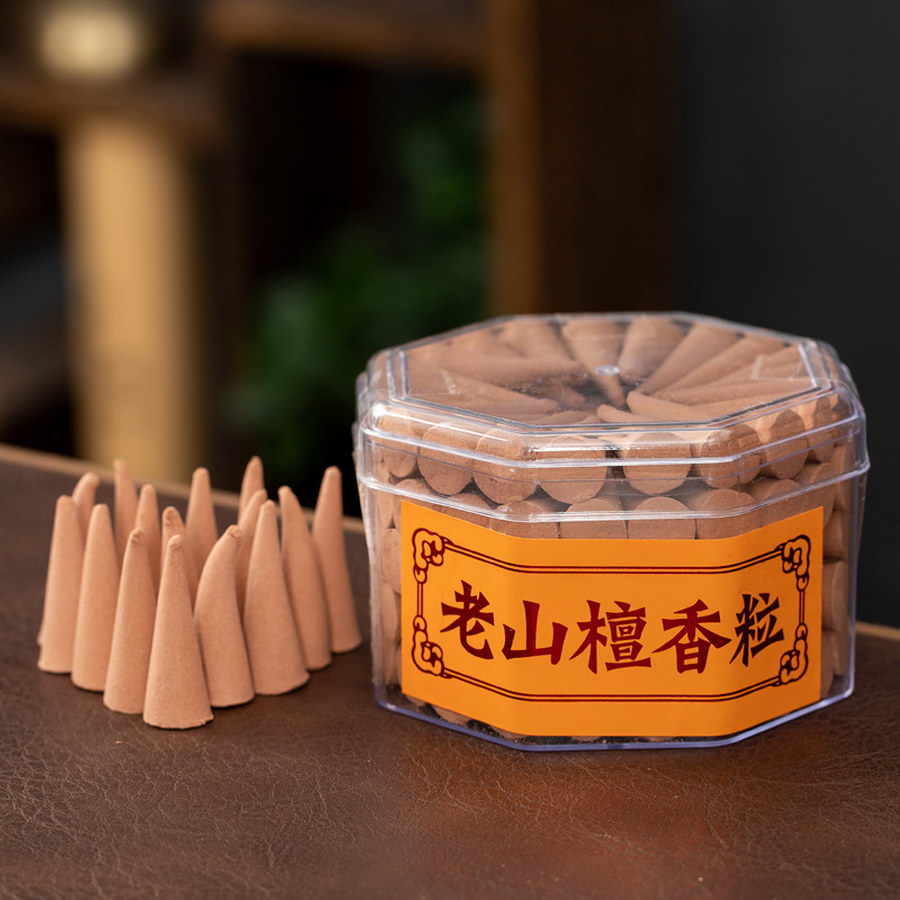 100 Capsules/1 Box Sandalwood Cone-Shaped Incense Tower Incense Large Cylindrical Octagonal Box - Magic Moments, Meditation and Yoga , - Suitable for Home Air Purification, Aromatherapy, Yoga, Office, Tea Room, Health Center, Aromatherapy: SANDALWOOD