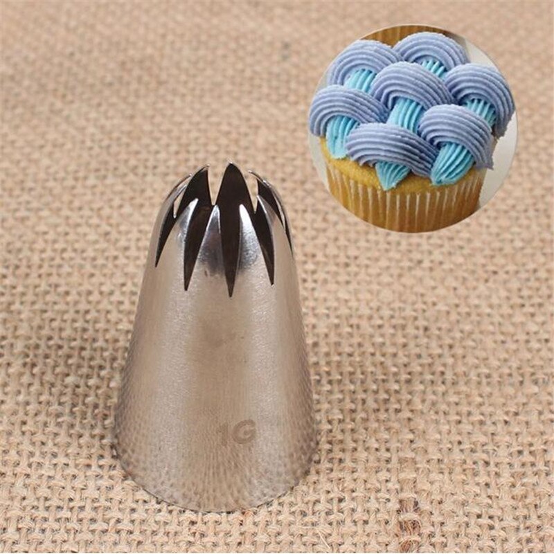 #1G Grote Size Icing Piping Nozzle Cake Decoratie Hoofd Bakkerij Gebak Tips Rvs Cake Decorating Gereedschap