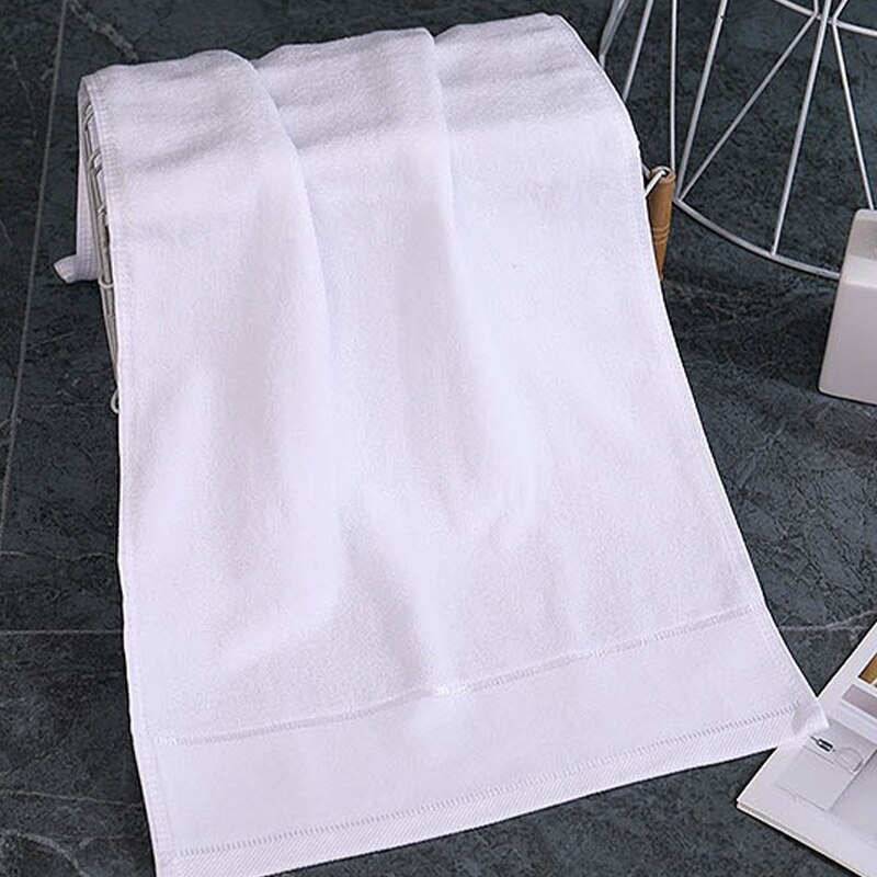 Cotton White Bath Towel Hotel Luxury Solid Color Bathroom Towels Thick Beach Towel Fast Drying Soft High Absorbent Antibacterial