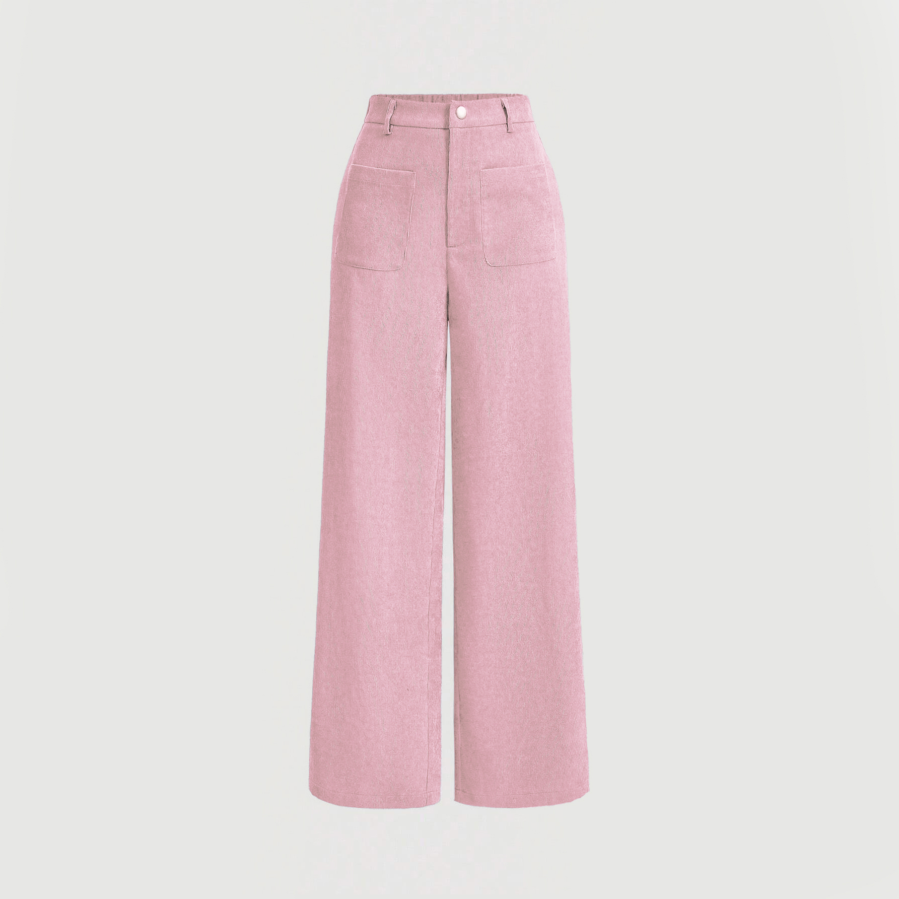Mia Muse Pantalones de mujer para todas las estaciones Casual Retro Vintage Bolsillo Cintura natural Longitud total Adecuado para todas las ocasiones Pantalones: XS / Rosa
