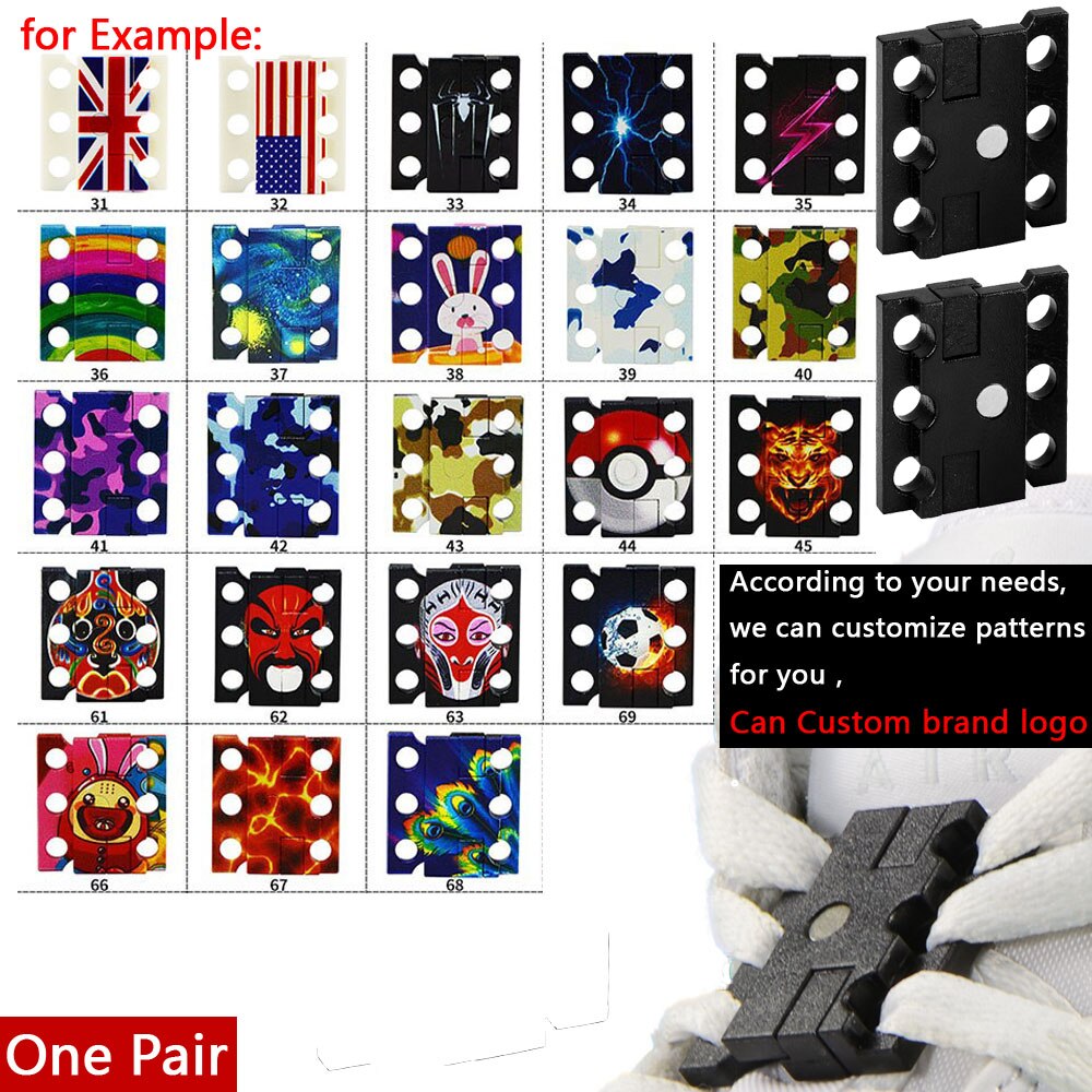1 paar Magnetic Schnürsenkel Schnalle Verschluss Schnürsenkel Top für Sport Schuhe Stiefel Neue Kreative Faul Schnürsenkel Schließen Schnallen: Custom Laces Buckle