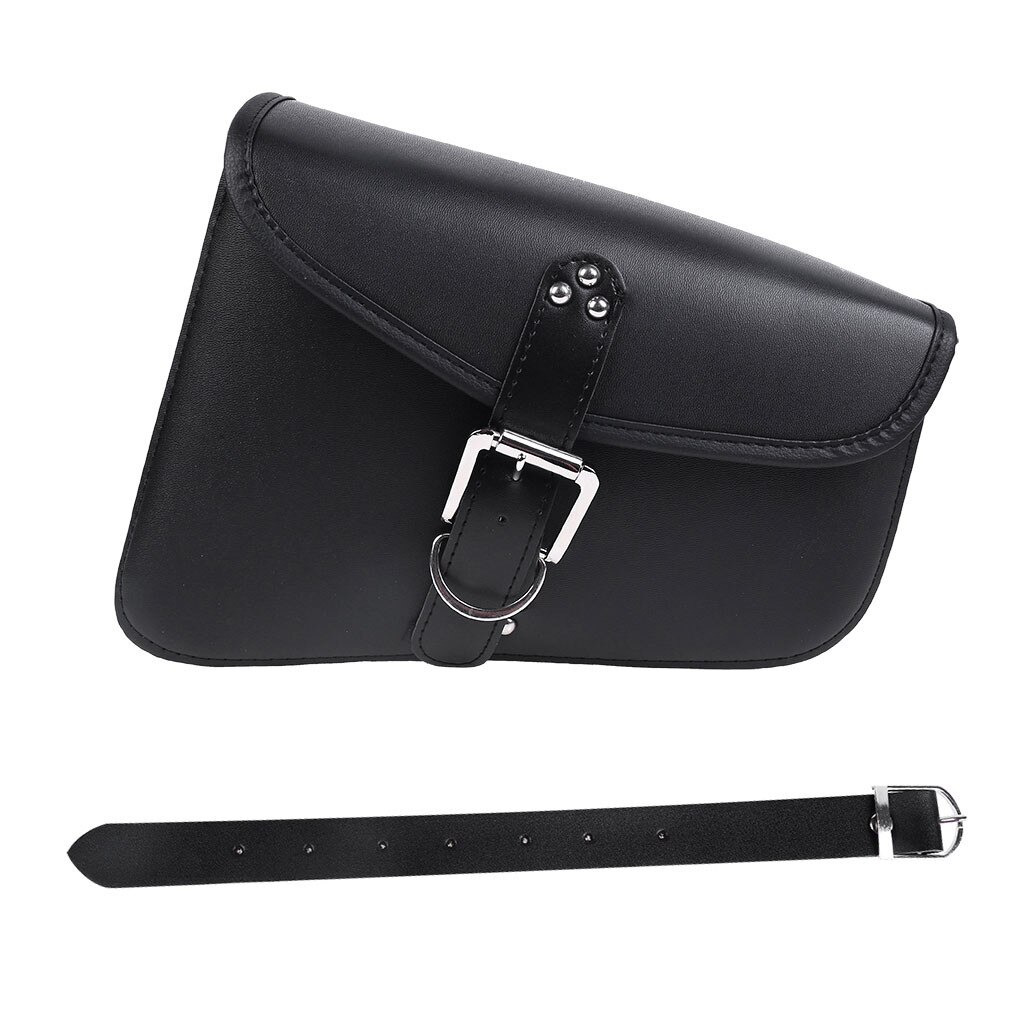 Universele Rechts Motorfiets Zadeltas Leer Opslag Side Bag: Default Title