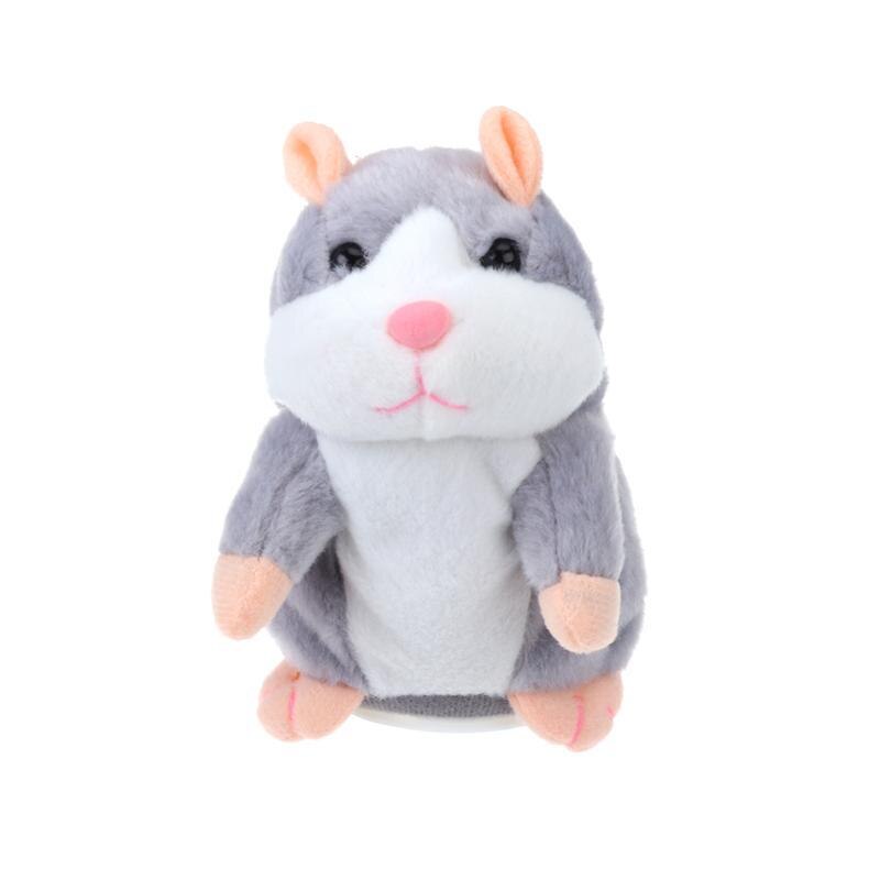 Hamster parlant souris animal de compagnie en peluche jouet mignon parler parler son enregistrement hamster jouet éducatif pour enfants 3 couleurs: Gris foncé