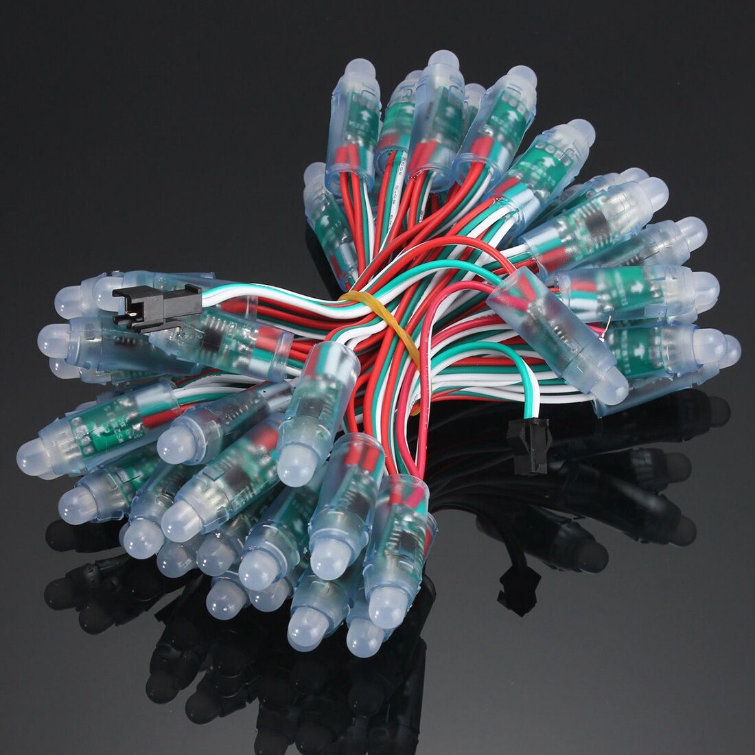 50X12mm LED Module RGB WS2811 Digital Pixel Addressable LEDs Strip Wwaterproof 5V LED String Christmas Wedding Party Home Decor