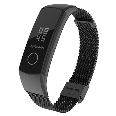 Mijobs Fibbia Milanese Cinturino In Metallo Wristband Bracciale In Acciaio Inossidabile Per Huawei Honor Fascia 4 5 Accessori per Articoli Elettronica Smart di Ricambio: Black / For Honor Band 5