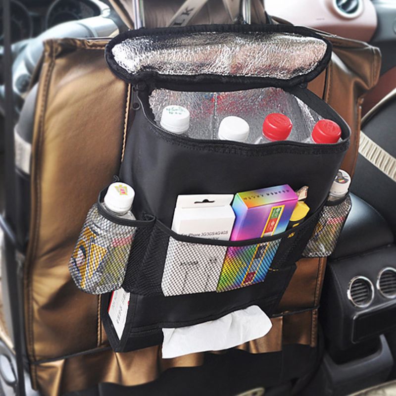 Insulation Ice Pack Baby Mutifunctional Bags Mommy Hanging Bag Car Seat Storage Chair Back Pocket for Children Bottles Cart Acce