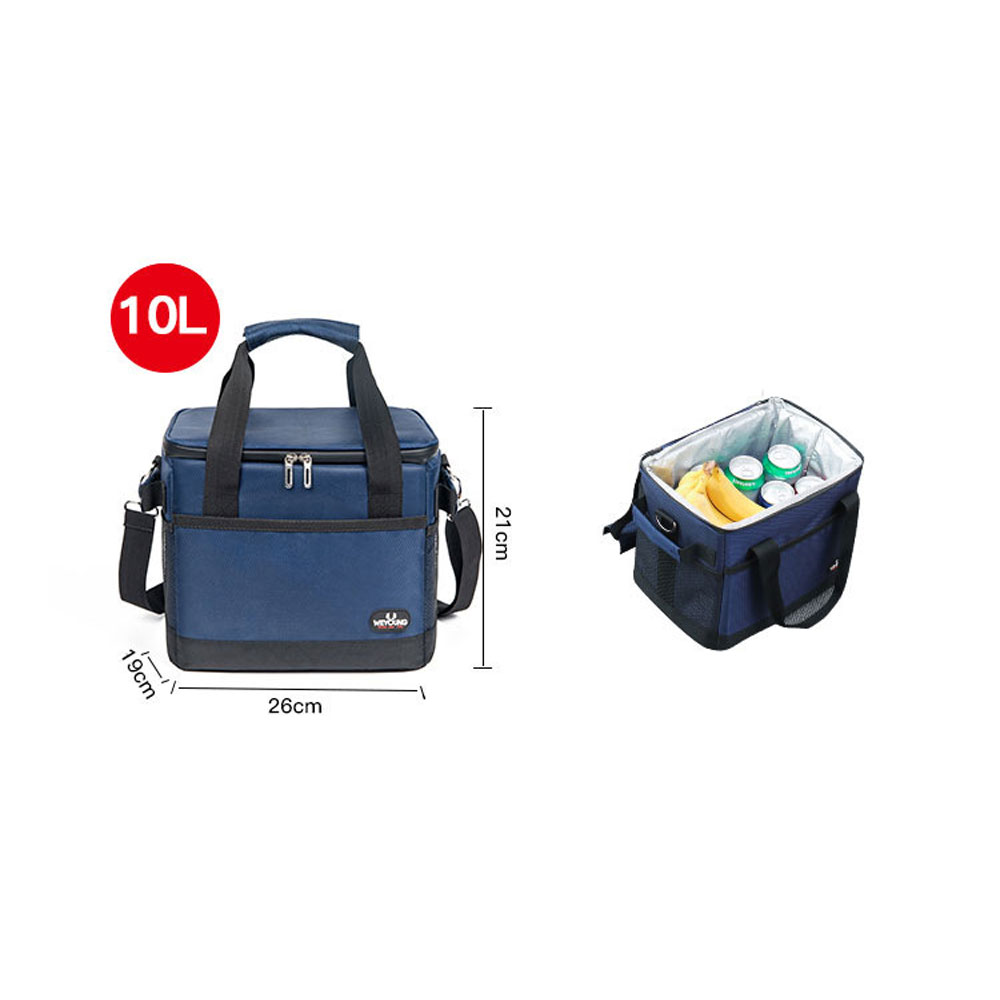 10/35L Camping Picknick Tragbare Thermische Kühltasche Große Kapazität Wasserdichte Picknick Mittagessen Lebensmittel Tasche Reißverschluss Isolierte Lagerung Beutel: 10L