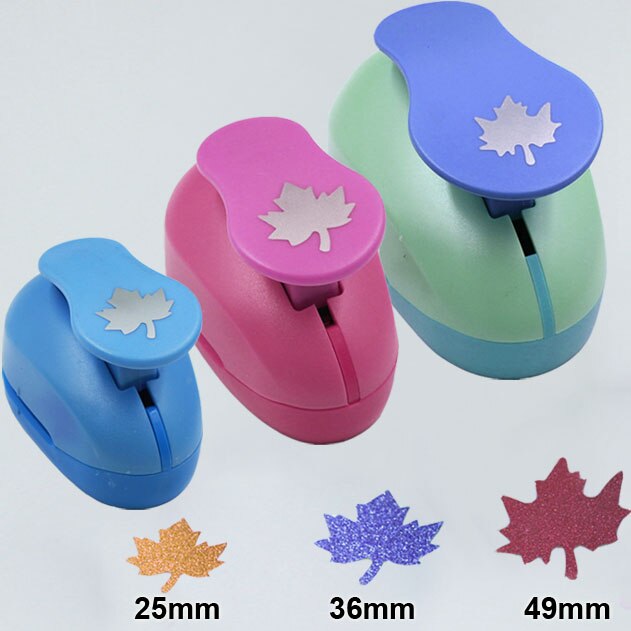 3pcs(4.5cm,3.3cm,2.6cm) Maple Leaf craft punch set Scrapbooking school Paper Puncher eva hole punch Embossers Tool