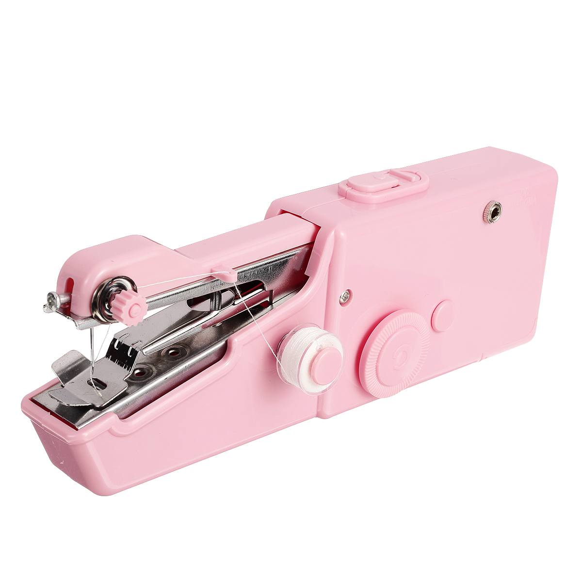 Portable Handheld Sewing Machine Cordless Electric Sewing Machine Set Home Sewing Quick Repair DIY Clothes Sewing Machine: pink