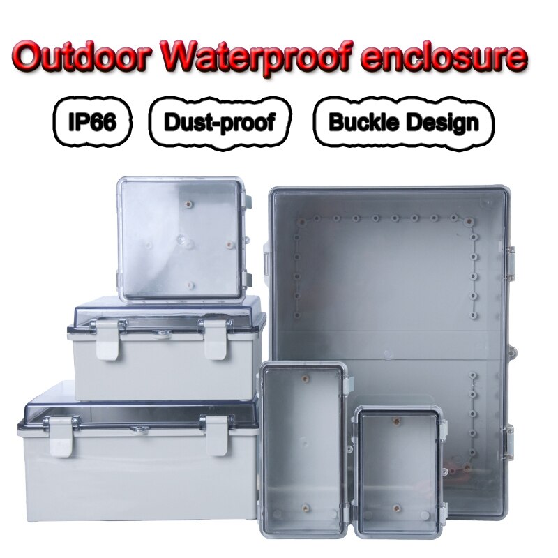 Waterproof Buckle Power Project box ABS plastic electric control box wire connection cable junction box Instrument Enclosure